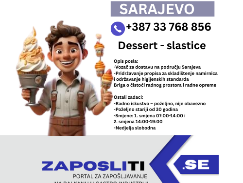 Dostavljač -Sarajevo